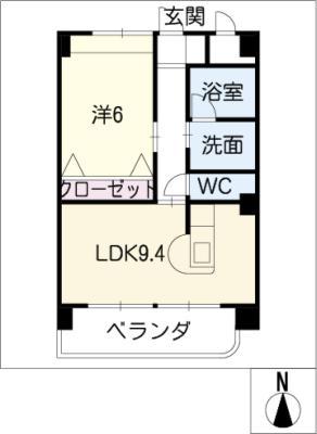 TS IORI(1LDK/8階)の間取り写真