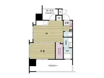 フェルト127(1LDK/3階)の間取り写真