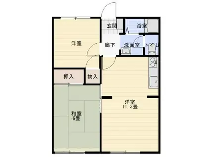 フォレスト・ヒル(2LDK/1階)の間取り写真