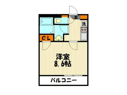 レオネクストパタータ(1K/2階)の間取り写真