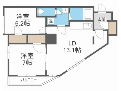 CASAL/SVTOWER(2LDK/5階)の間取り写真