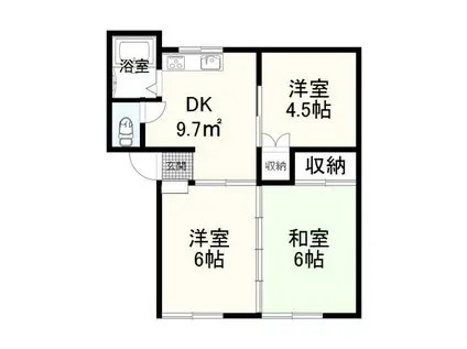 グランドメゾン(3DK/1階)の間取り写真