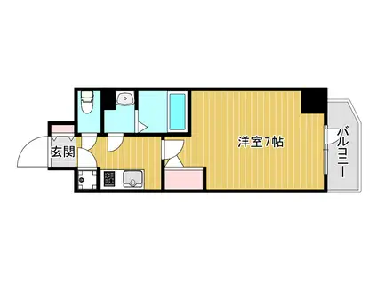 エスリード難波 THE FIRST(1K/2階)の間取り写真