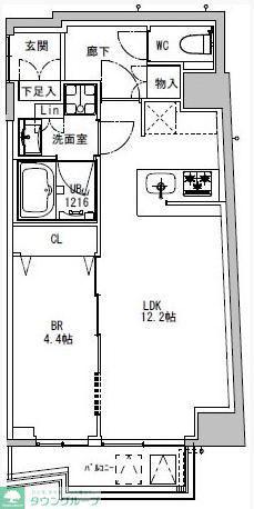 S-RESIDENCE両国PARK SIDE(1LDK/8階)の間取り写真