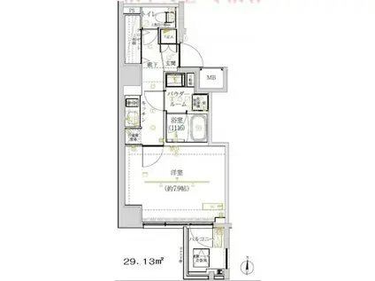 アルテシモ ノルガ(1K/2階)の間取り写真