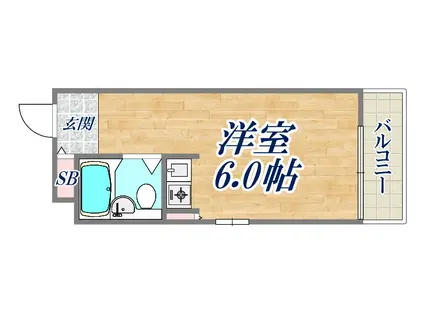 ダイドーメゾン甲東園Ⅱ(ワンルーム/1階)の間取り写真