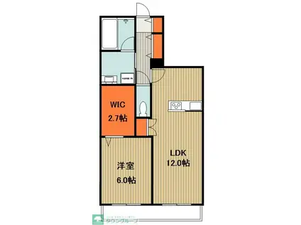 MARINE26(1LDK/2階)の間取り写真