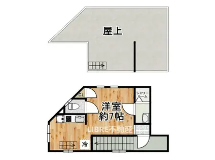 アイハウス(ワンルーム/2階)の間取り写真