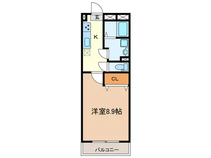 VIGORE KURIMA(1K/3階)の間取り写真