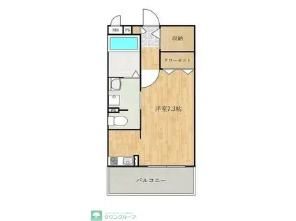 グランインカム曙(ワンルーム/3階)の間取り写真