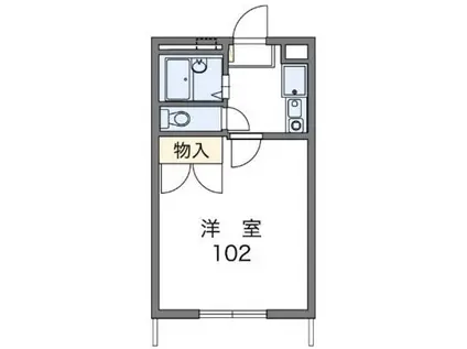 レオパレスラシエール・ネオ(1K/1階)の間取り写真