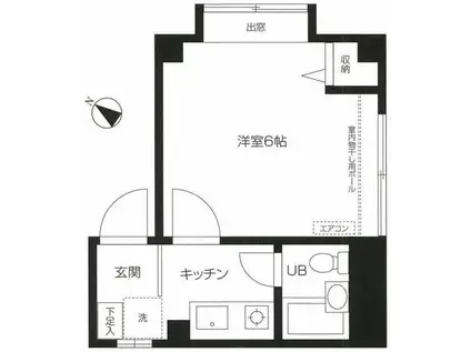 アール・リーベ(1K/2階)の間取り写真