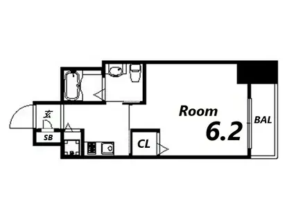 ファーストフィオーレ神戸元町(1K/4階)の間取り写真