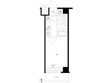 ルーブル浜田山(1K/2階)の間取り写真