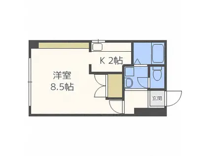 トミイビルNO17(1K/4階)の間取り写真