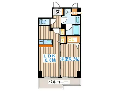 プルミエ王ノ檀(1LDK/5階)の間取り写真