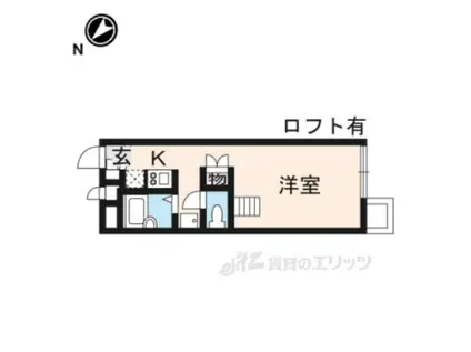 レオパレスBIGRIVER(1K/2階)の間取り写真