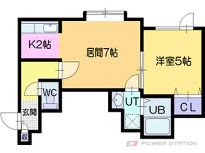 ミライコートIII(1LDK/3階)の間取り写真