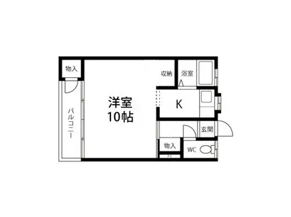 Mヒルズ小田原弐番館(1K/1階)の間取り写真