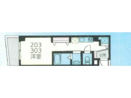 ハウスドレッシング葛西(ワンルーム/3階)の間取り写真