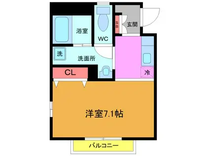 モアコーポ習志野(ワンルーム/2階)の間取り写真