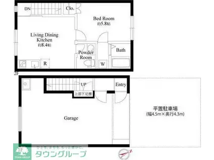 コレッツィオーネII(1LDK/1階)の間取り写真