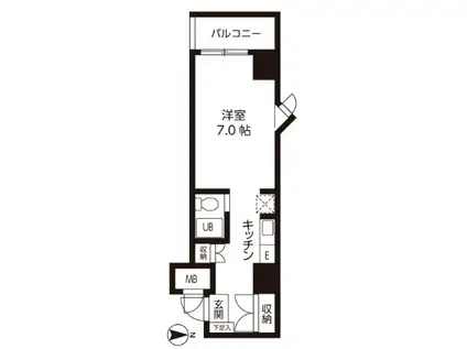 メゾン・ド・ジュリア(ワンルーム/3階)の間取り写真