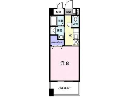 アヴニール東雲(1K/1階)の間取り写真