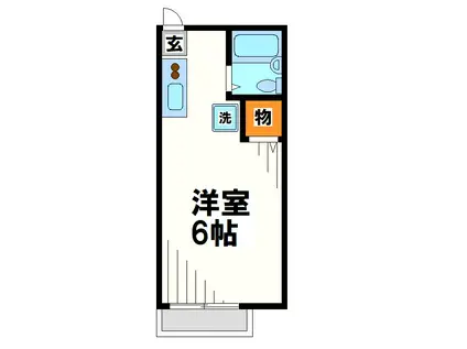 サンシティー(1K/2階)の間取り写真