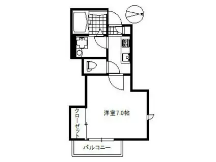 RENK(1K/2階)の間取り写真