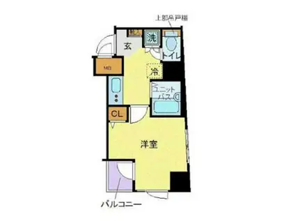 フォルトゥナ文京後楽園(1K/10階)の間取り写真