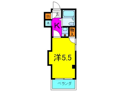 シャトレ春日野道(1K/5階)の間取り写真