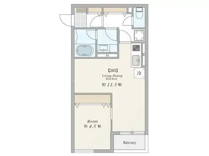 TAIL VILLAGE N.K(1LDK/2階)の間取り写真