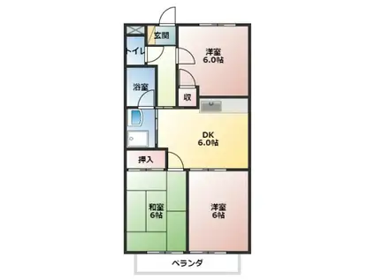 SURPLUS寺津(3DK/2階)の間取り写真