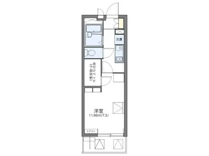 レオパレスさくらII(1K/2階)の間取り写真