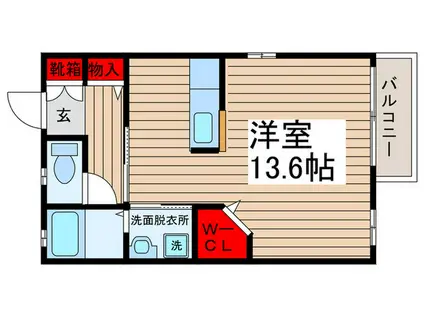 フォレスト宮崎(ワンルーム/1階)の間取り写真