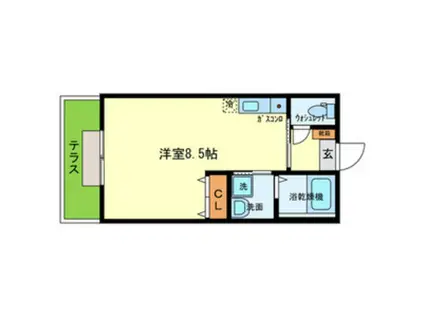 シャーメゾン中野(ワンルーム/1階)の間取り写真