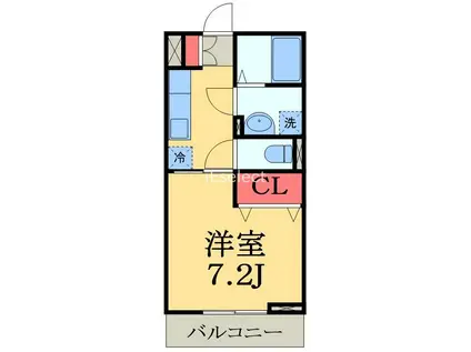 KT 5TH(1K/1階)の間取り写真