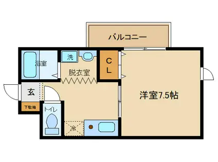 MAISON ETOILE(1K/1階)の間取り写真