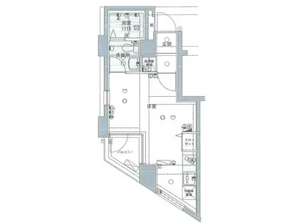 ベルグレードK(ワンルーム/3階)の間取り写真