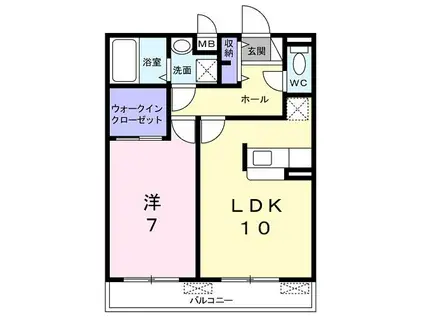 グレイス・シェーネ(1LDK/2階)の間取り写真