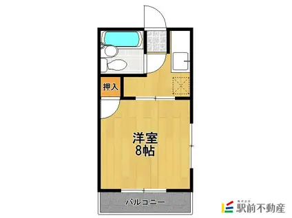 そよ風参番館(1K/3階)の間取り写真