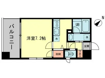 ロワール横濱ポートサイド(1K/4階)の間取り写真