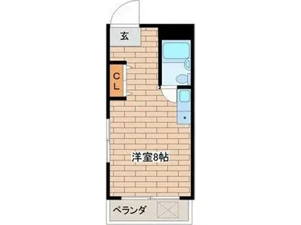 シバヤ中津(ワンルーム/4階)の間取り写真