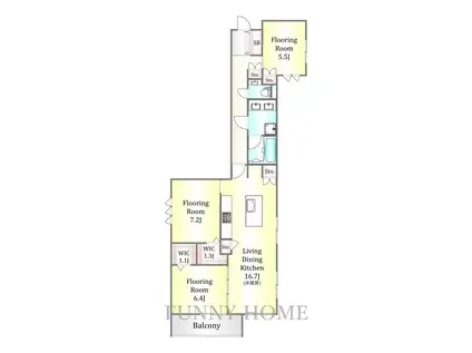 上目黒3丁目メゾン(3LDK/3階)の間取り写真