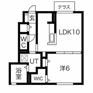SUMIKA A(1LDK/1階)の間取り写真