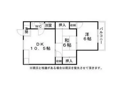 RIZE ONE 南新町(2LDK/1階)の間取り写真