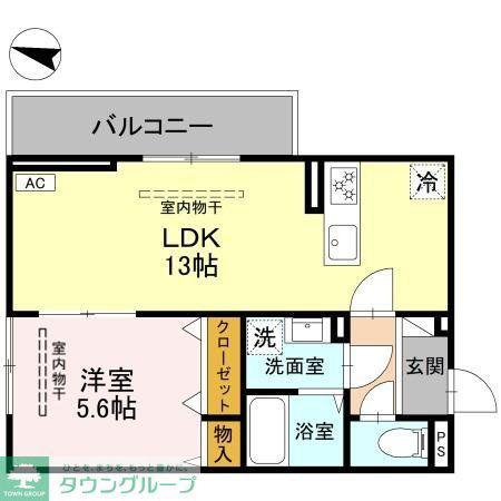 カーサ ルビア(1LDK/2階)の間取り写真