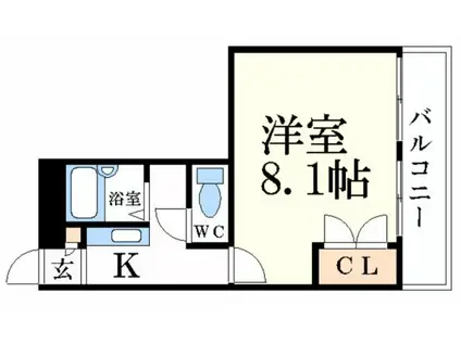 リッチウォーク市役所前(1K/1階)の間取り写真