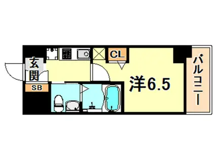 エステムプラザ神戸大開通ルミナス(1K/10階)の間取り写真